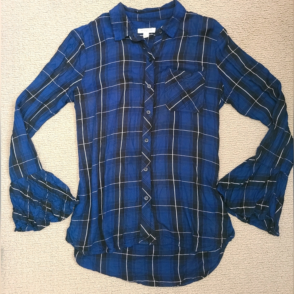 Blue Flannel w/ Flare Sleeve